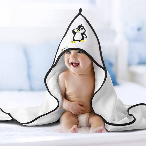 Niemowlęce okrycie kąpielowe Panda Akuku grafitowy 