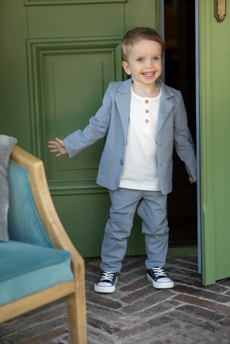 Spodnie niemowlęce Charlie Pinokio - niebieski