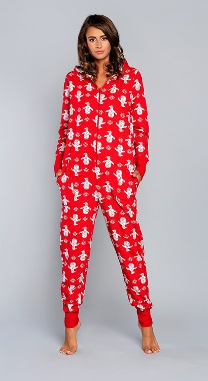 Nana Kombinezon Damski długi Italian Fashion - czerwony