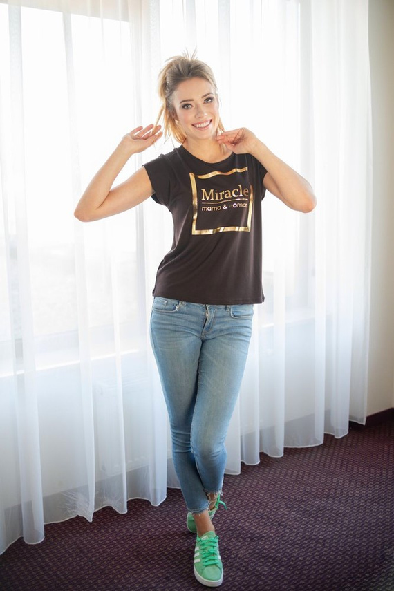 014 Bluzka T-shirt krótki rękaw MIRACLE- granat