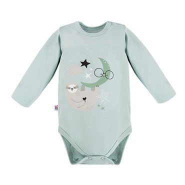 Body z długim rękawem Mellow Ewa Klucze - mięta