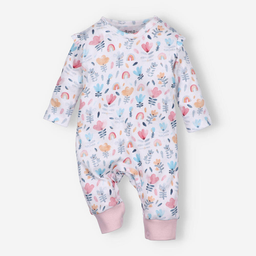 Pajacyk bez stópek z bawełny organicznej Tęczowy Ogród Nini