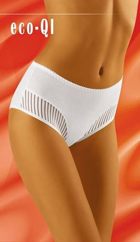 Figi damskie Eco-QI Wol-Bar - biały