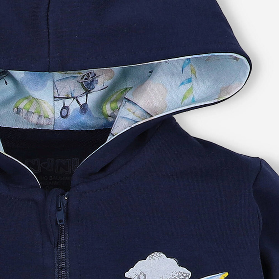 Bluza dresowa z kapturem Samoloty Nini granatowy