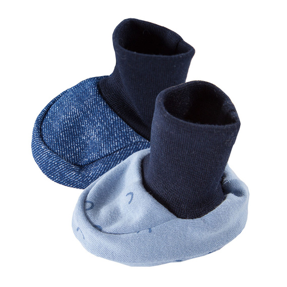 Buciki niemowlęce 2-pak Small & Unique Eevi -  jeans-niebieski