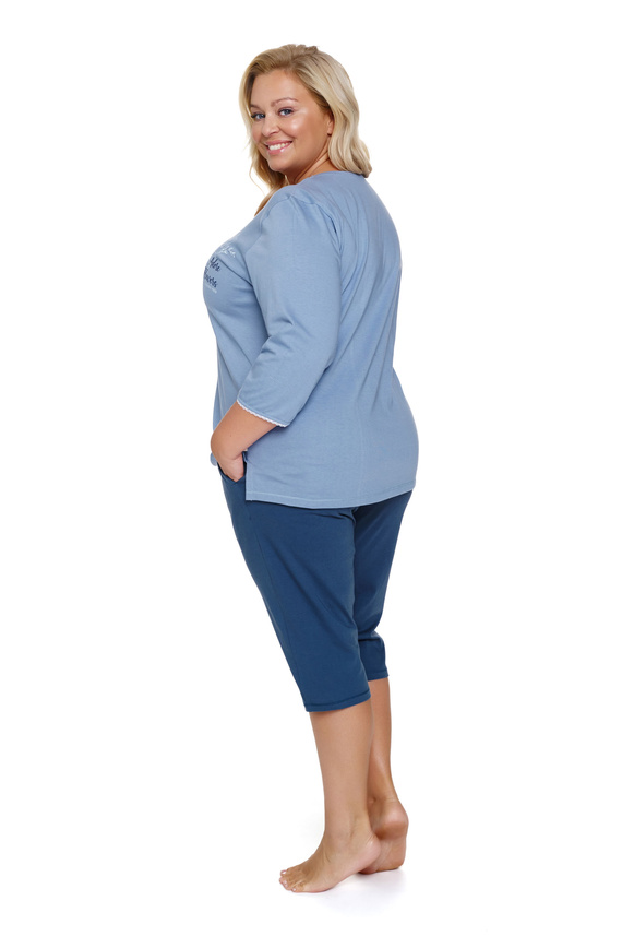 Piżama Damska Plus Size 7262 Doctor Nap - sky blue