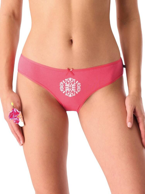 Figi damskie LPR 721 A'2 2-pak Key koralowy niebieski