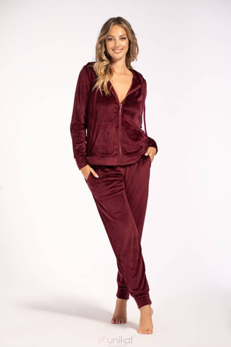Komplet damski Maja Unikat bordowy 