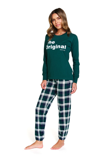Doctor Nap 7340 – Piżama damska „The Original” | 100% bawełna - emerald