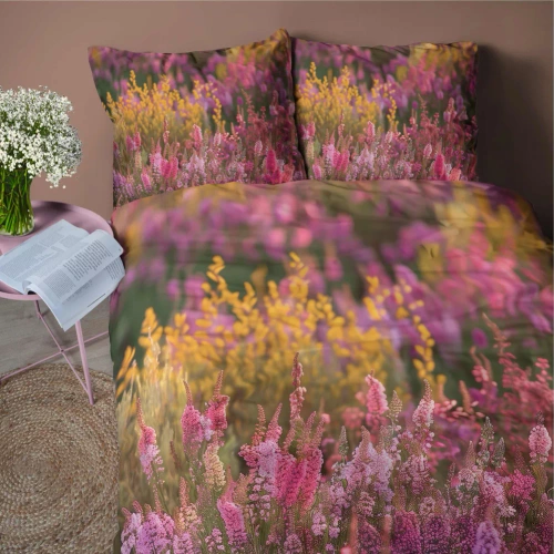 Pościel z mikrofibry wrzos 5307 A Detexpol różowy