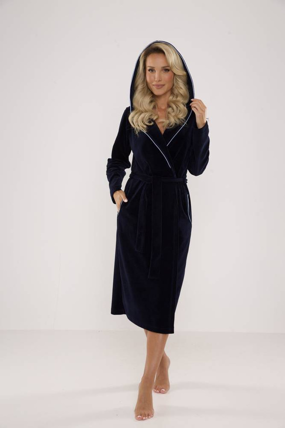 Szlafrok damski 664 Lydie Forex - granatowy