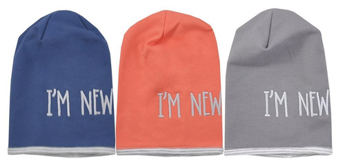 "Im New" Czapka Koala-koralowy