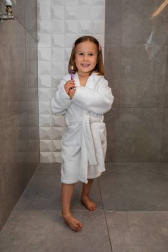 Szlafrok dziecięcy bambusowy Bamboo ByShelly - biały