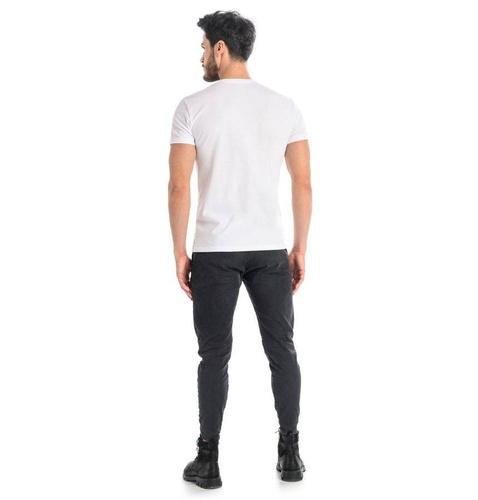 Teyli T-Shirt Męski Bawełniany Dany V- biały