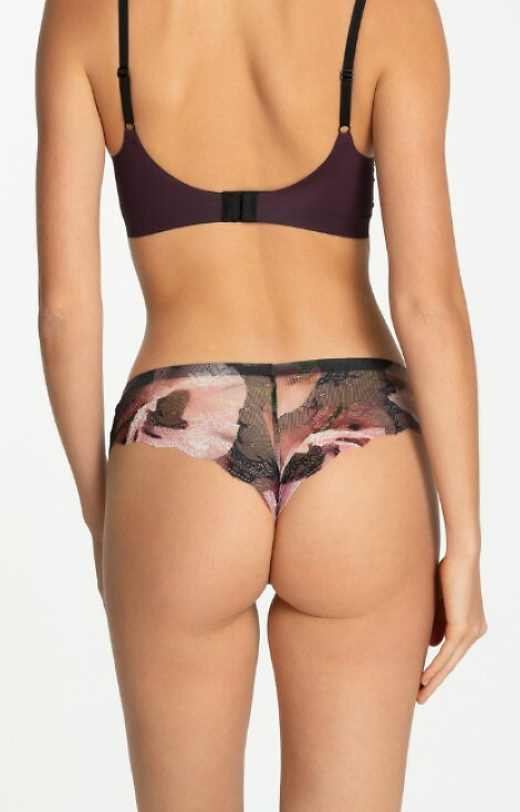 Julimex Velvet Bloom Tanga Brasil – figi brazyliany bezszwowe w kwiaty