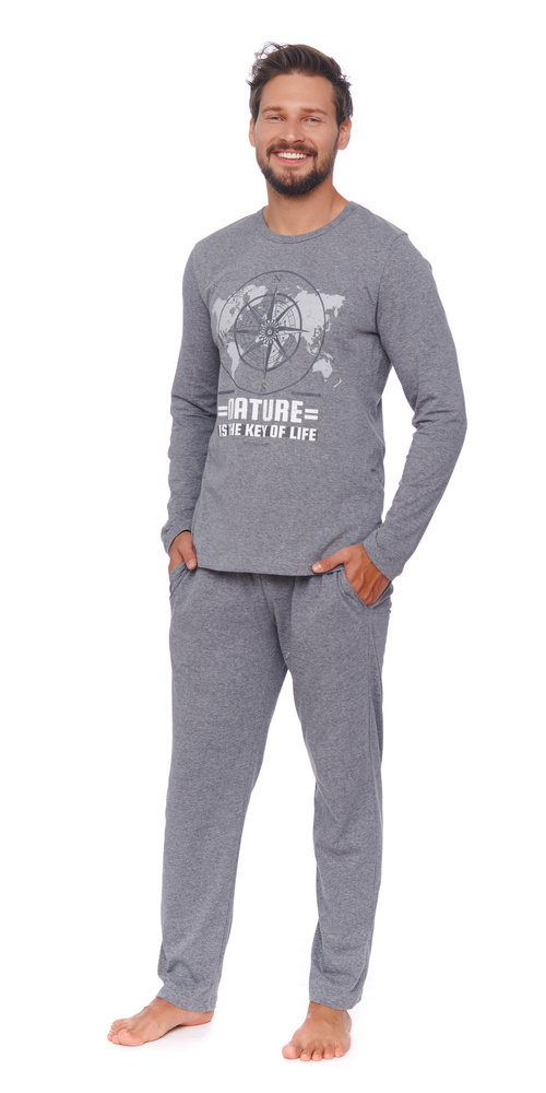 PMB.4517 Piżama Męska Doctor Nap - dark grey