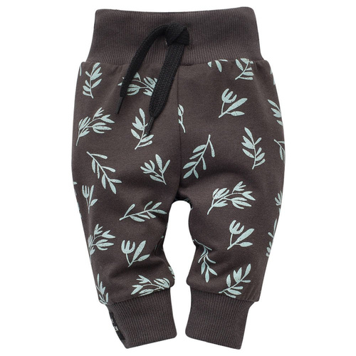"Stay Green" Legginsy niemowlęce  Pinokio - grafit druk 