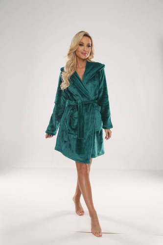 Krótki Szlafrok damski 626 Abigail Forex - zielony