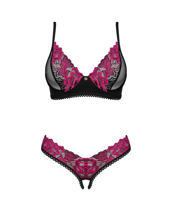 Komplet 2-częściowy Rosenty Set Obsessive - czarny