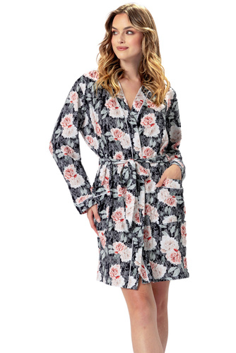 Szlafrok damski 1343 Jutrzenka Leveza czarny 