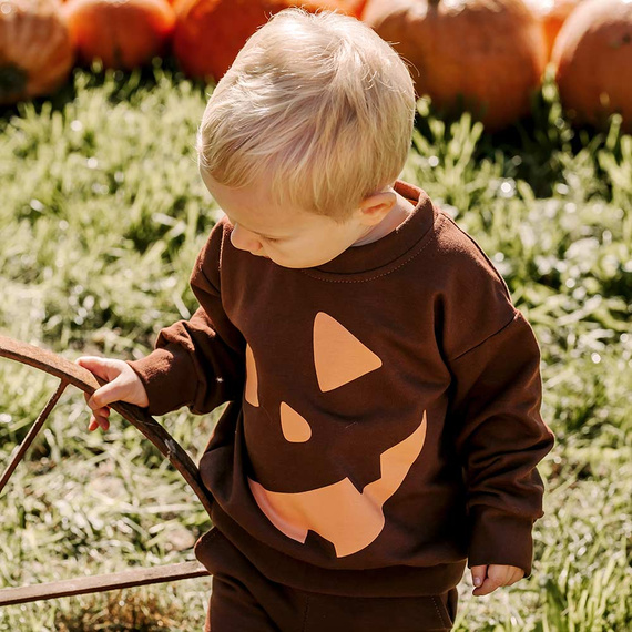 Eevi Dres dziecięcy Halloween – bluza i spodnie, ciepła bawełna