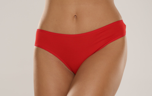 De Lafense 004 Limited – figi klasyczne damskie, wiskoza z elastanem - czerwony