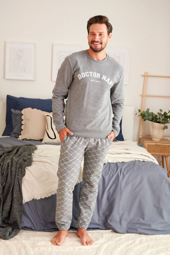 PMB.5242 Piżama Męska Doctor Nap - grey
