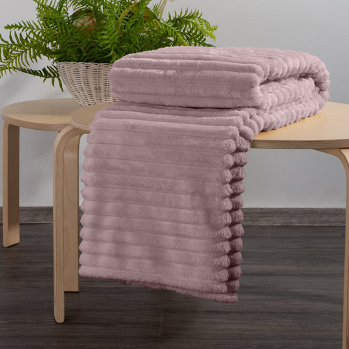 Koc narzuta z mikrofibry Soft Designe91 pudrowy róż