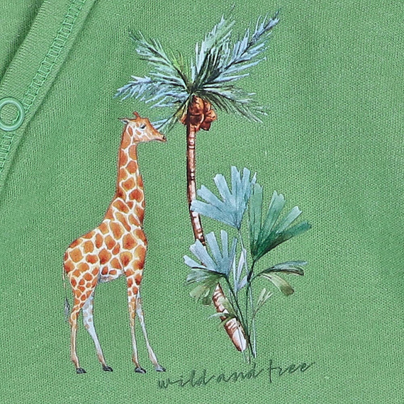 Body kopertowe z bawełny organicznej Safari Adventure Nini- zielone