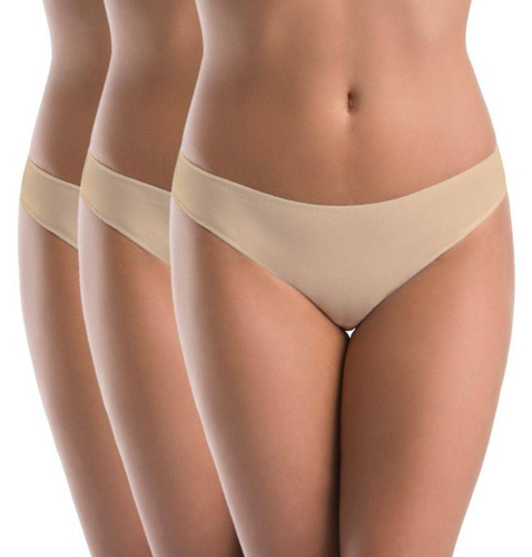 Figi damskie wielopak Elisa Teyli - beżowy