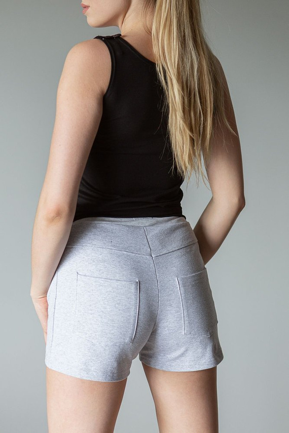 Bawełniane szorty 203 MIRACLE-jasny szary melanż