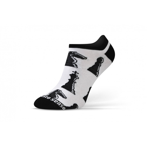 Szachy Skarpety stopki finest cotton dwie różne Sesto Senso czarny