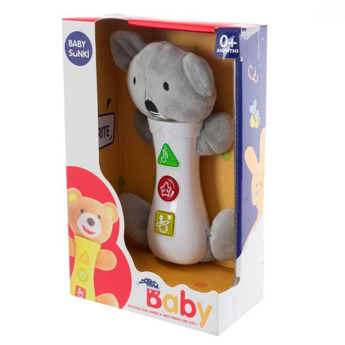 Zabawka małpka na baterie Eurobaby fioletowy 