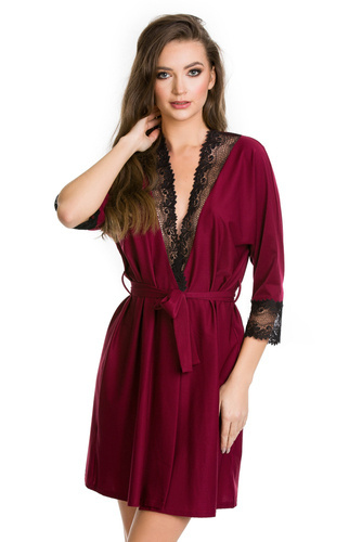 Szlafrok damski 05093 Mediolano - burgund