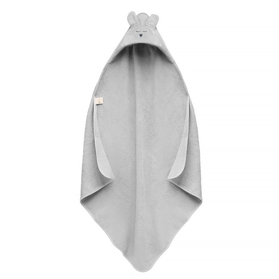 Niemowlęce okrycie kąpielowe z uszami Yosoy - szary