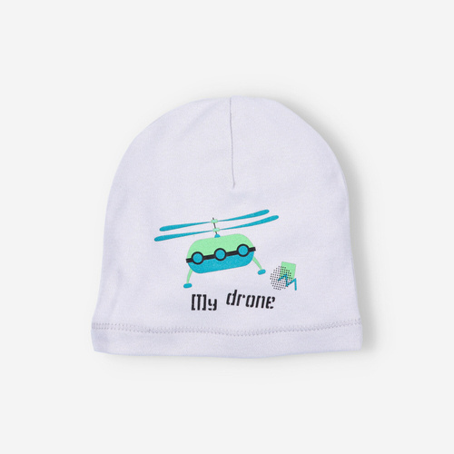 Czapka niemowlęca z bawełny organicznej Drone Nini