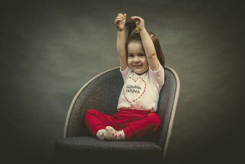 Body krótki rękaw "Córunia tatunia" Moocha białe