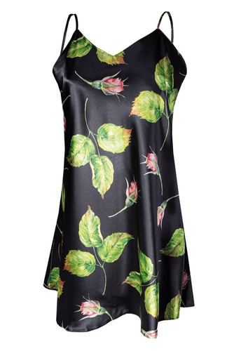 Halka satynowa Flowers  DKaren - DK-HK 8 czarny