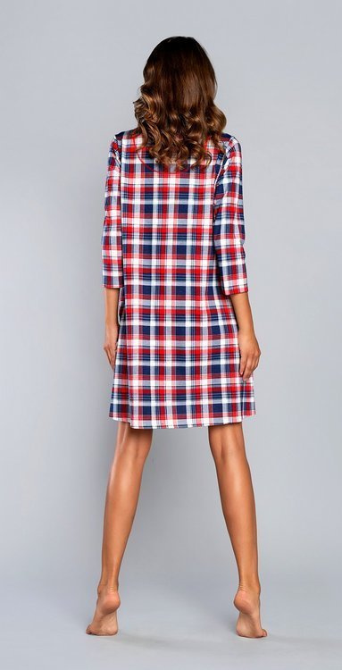 Rugia koszula nocna ciążowa i do karmienia rękaw 3/4 Italian Fashion- czerwona