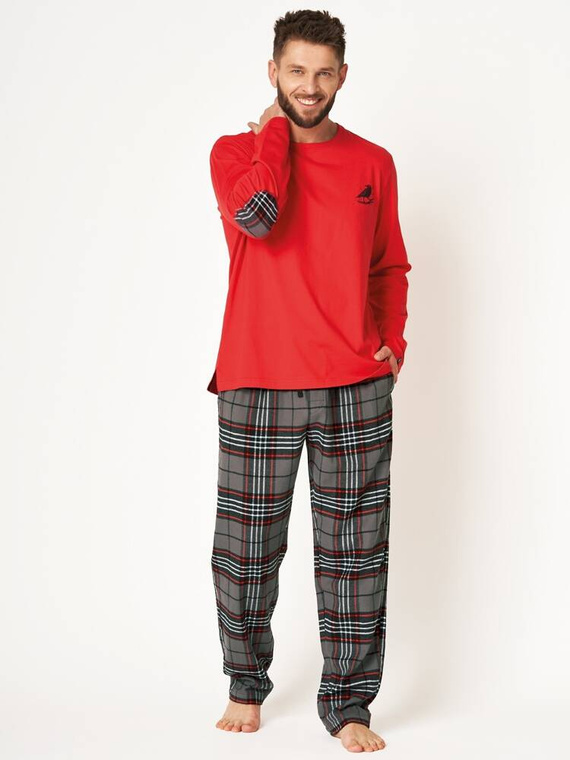 Piżama Męska MNS 400 Key -czerwony