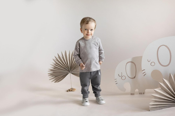 Bluzka z długim rękawem Slow Life Pinokio - beż druk