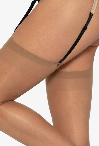 Kelly Pończochy Stretch do paska A'2 beige