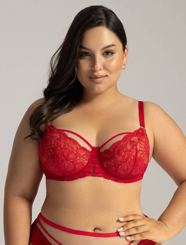 2157 Półusztywniany Biustonosz Maxi  Ava czerwony