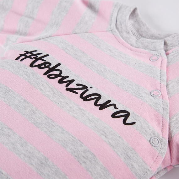 Bluzka niemowlęca 2-pak Ancymon Eevi- szary/różowy