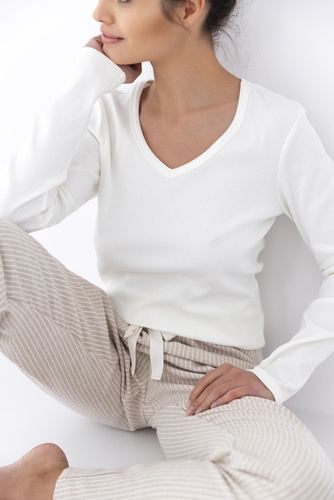 Piżama damska Dinah Sensis - śmietankowy-beżowy