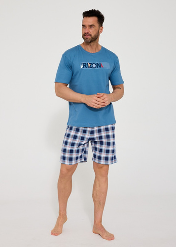 Bawełniana piżama męska Cornette Arizona 326/204, krótki rękaw i spodenki
