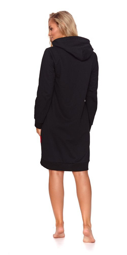 SMZ.4136 Szlafrok damski Doctor Nap - black