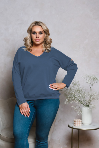 Bluza damska Karina Italian Fashion - jeansowy