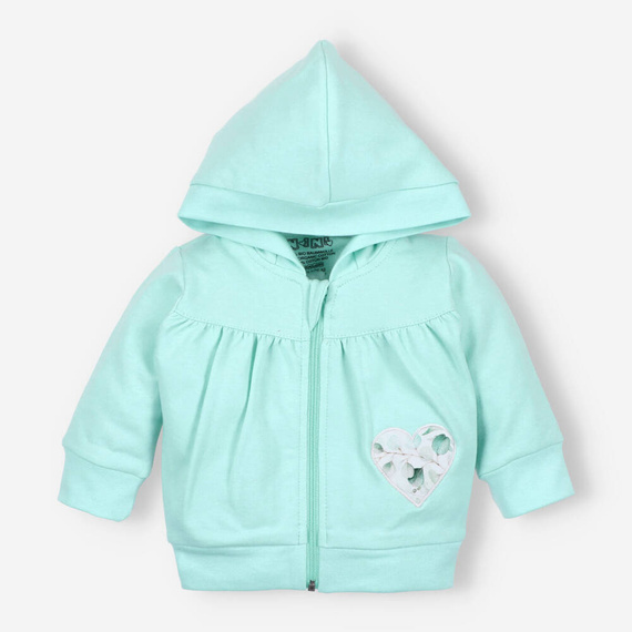 Bluza dresowa Aromatyczne listki Nini turkusowy