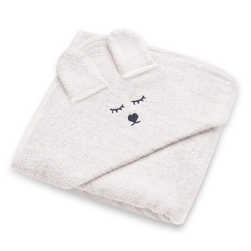 Niemowlęce okrycie kąpielowe z uszami Yosoy - natural 